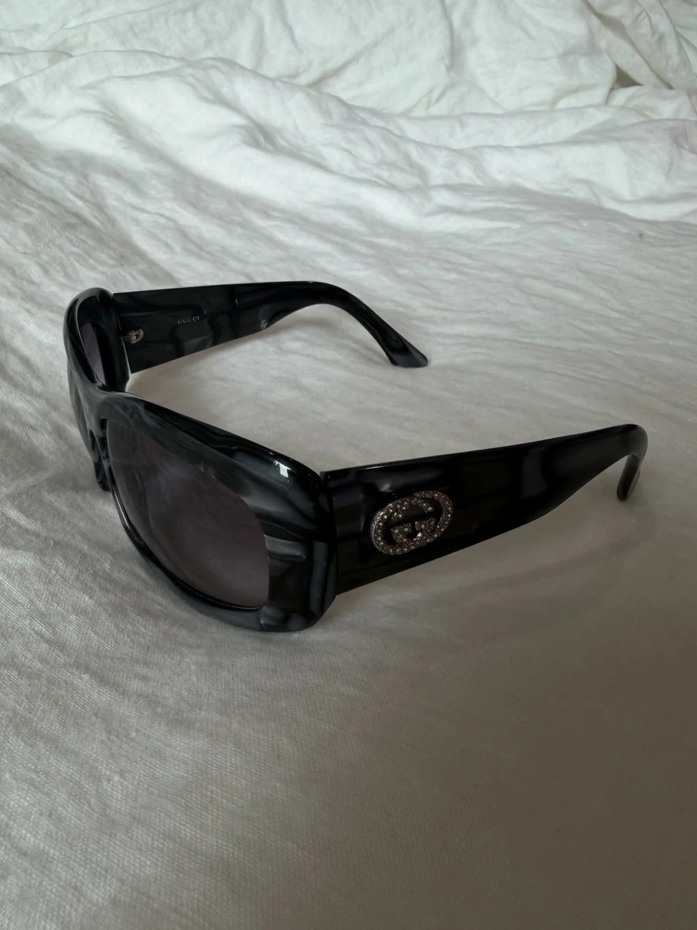 Gucci Rhinestone Logo Sunglasses